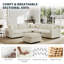 Canapé modulaire avec repose-pieds en L pour canapé-lit de 95,4 po Otina-1676832750