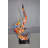 Jakin Modern Art Abstract of Fire Painted Graffiti Style Resin Statue  6" x 3" x 16"H