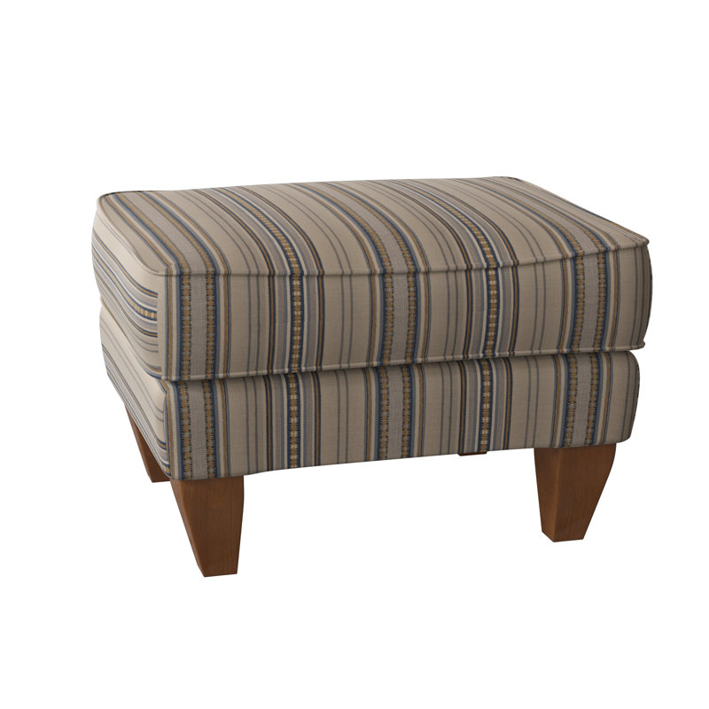 Artisan Ottoman, Pecan, Craftwood 42 Gray Performance Chenille