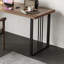 Bureau noyer + bois massif rectangulaire noir + fer-564380538
