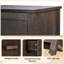 Brown MDF Veneer 6-Drawer Dresser 47.2"X15.7"X31.5"