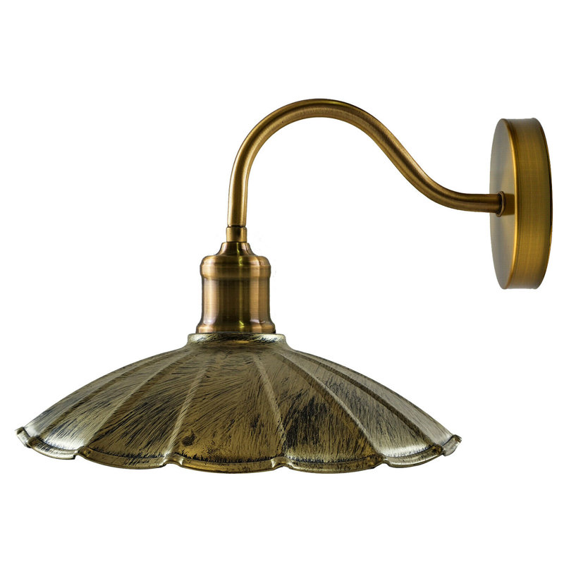 Rayden Armed Sconce, Brushed Brass