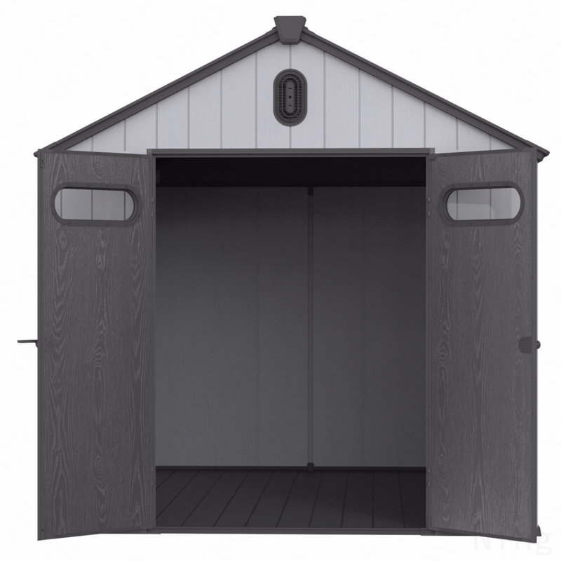 Remise de rangement en plastique pour jardin