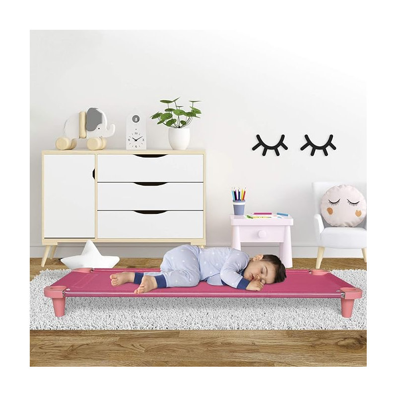 Lit de bébé empilable 52 po, Rose