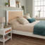 Base de lit plateforme Boho Coastal Style avec tête de lit en rotin, support de lattes en bois, aucun sommier nécessaire-132962810-132962811