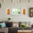 2-Light Ratten Flush Mounted Sconce