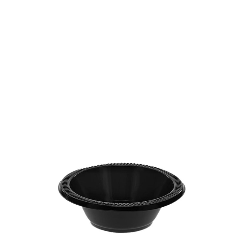 Bols en plastique noirs jetables 5 oz Ecoqualité
