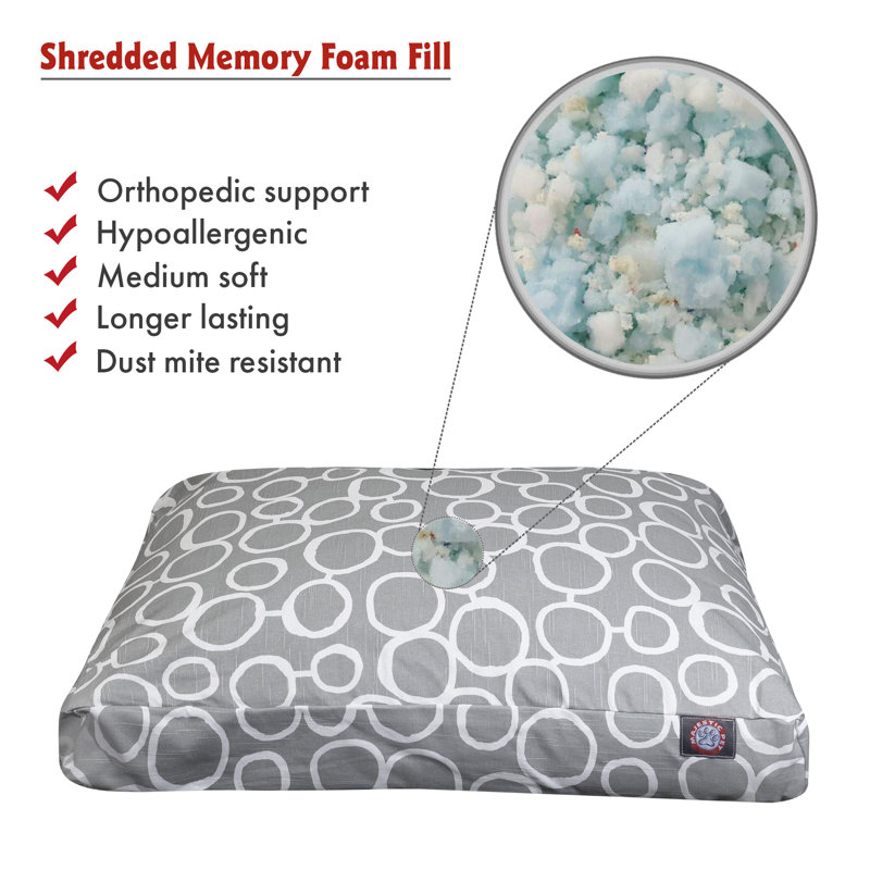 Coussin Fusion Orthopedic, Gris, Moyen (l 29 po x P 36 po x H 5 po) ;