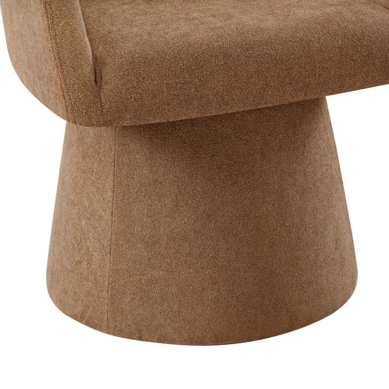 Fauteuil demi-tonneau pivotant en chenille de 24,4 po Kyo , Chameau d'élite