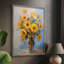 Reproduction encadrée FLORAL Series CDLxxi - bois massif-996177291