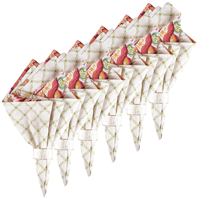 Fleming 100% Cotton Floral Square Napkin