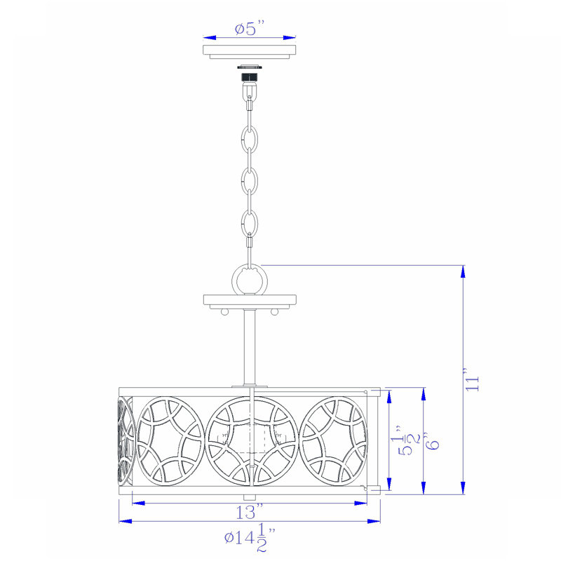 Neal 2 - Light Drum Chandelier
