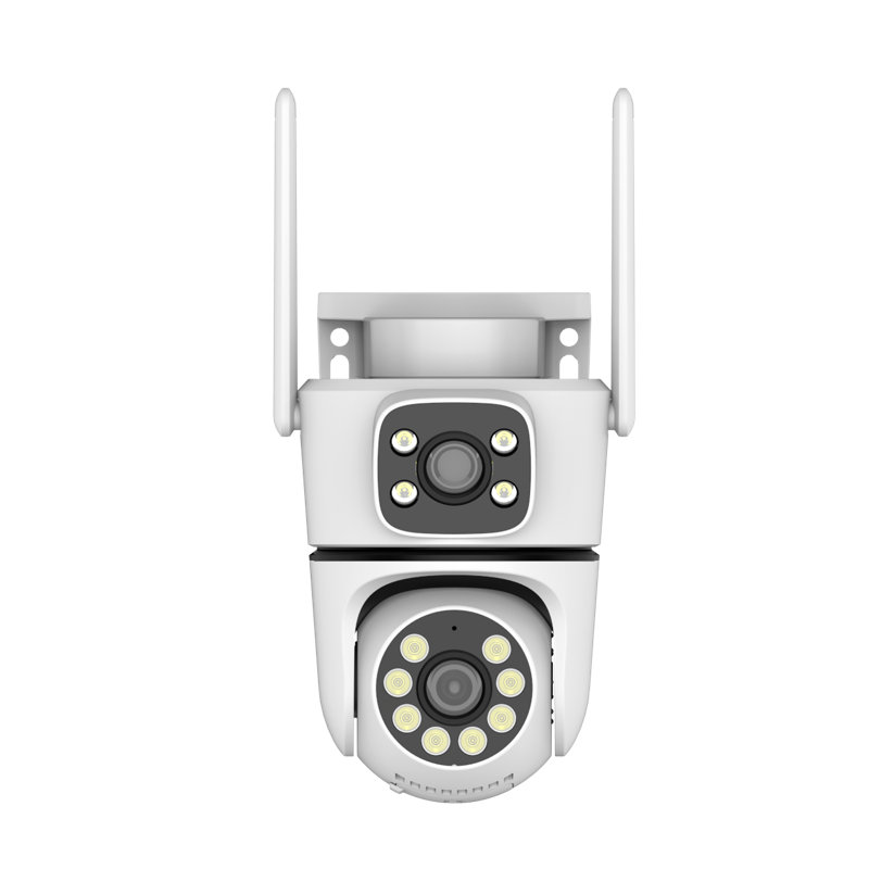 Outdoor Security Camera, Dual Lens 2MP+2MP Wi-Fi 6 Pan-Tilt, IP65 Weatherproof, 20m IR Night Vision & 2-Way Audio