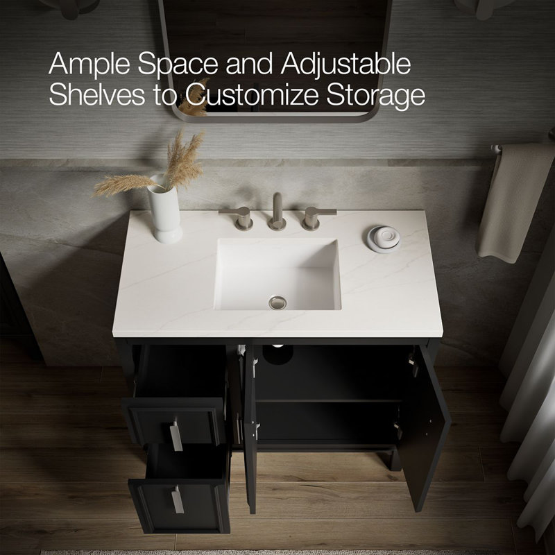 Southerk 36-In Bathroom Vanity Set, Slate Gray