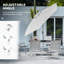 Ensemble repas de patio 8 pièces avec parasol de table Outsunny