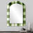 Uk Green Plaid Elegance - Plaid Arch Unique Wall Mirror, Vintage Asymmetrical Mirror, Printed Metal Art-943502789