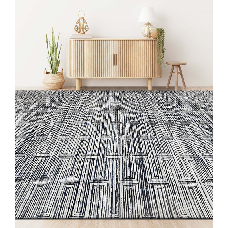 Handmade Silk and Wool Area Rug