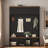Farmhouse Hall Tree With Bench, 4 Cabinets, 4 Open Compartments And Coat Racks-533058353