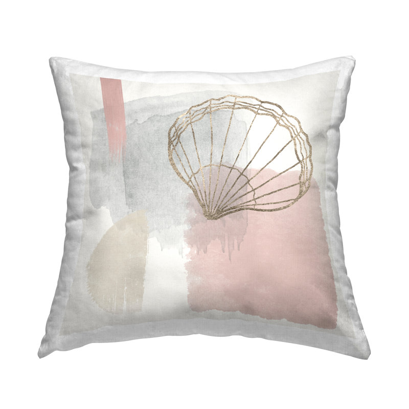 Coussin Coastal Abstract Pastel Clam