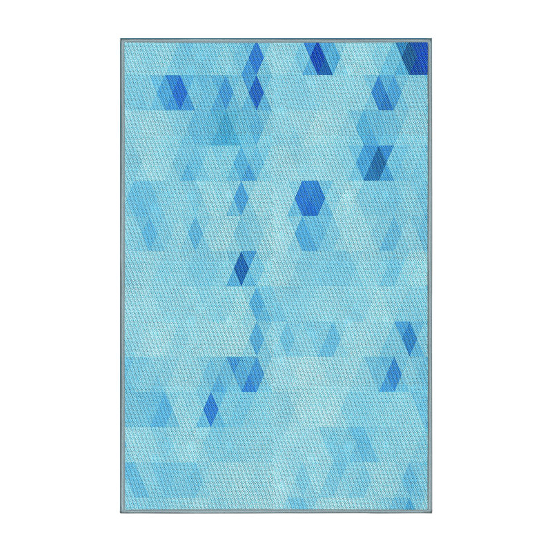 Geometric Indoor Rug, Rectangle 2' x 4'