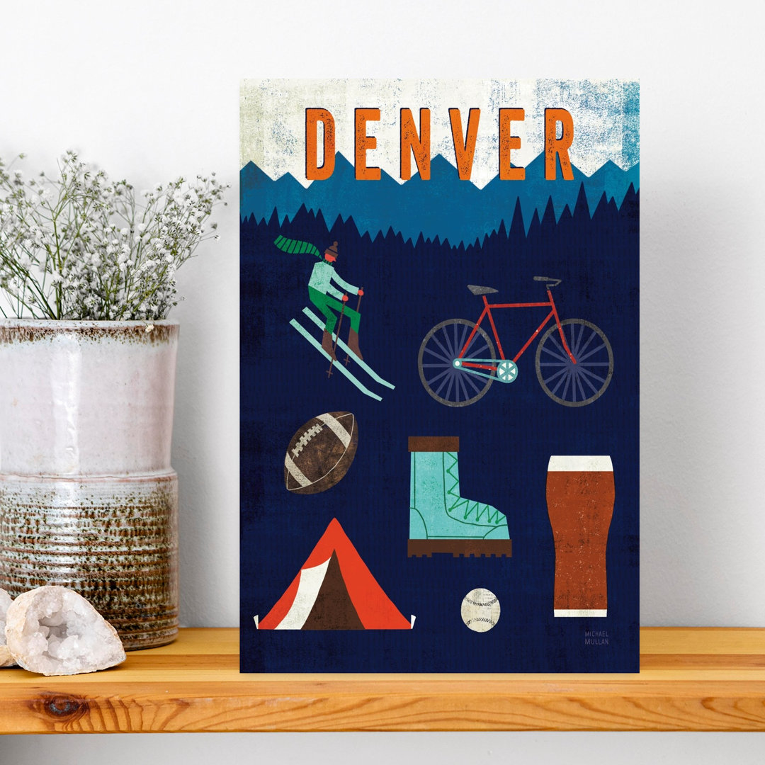 Denver Abstract Contemporary Landscape Nature Wall Art Print