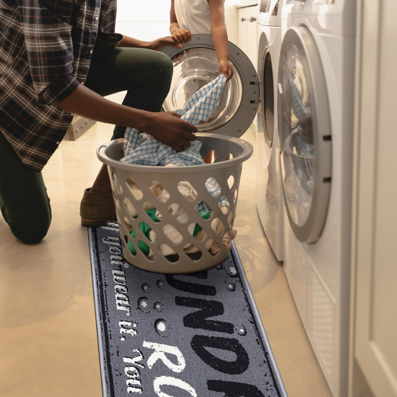 Tapis de couloir de salle de lavage antidérapant lavable à la machine, Tapis de couloir 1 pi 8 po x 4 pi 11 po