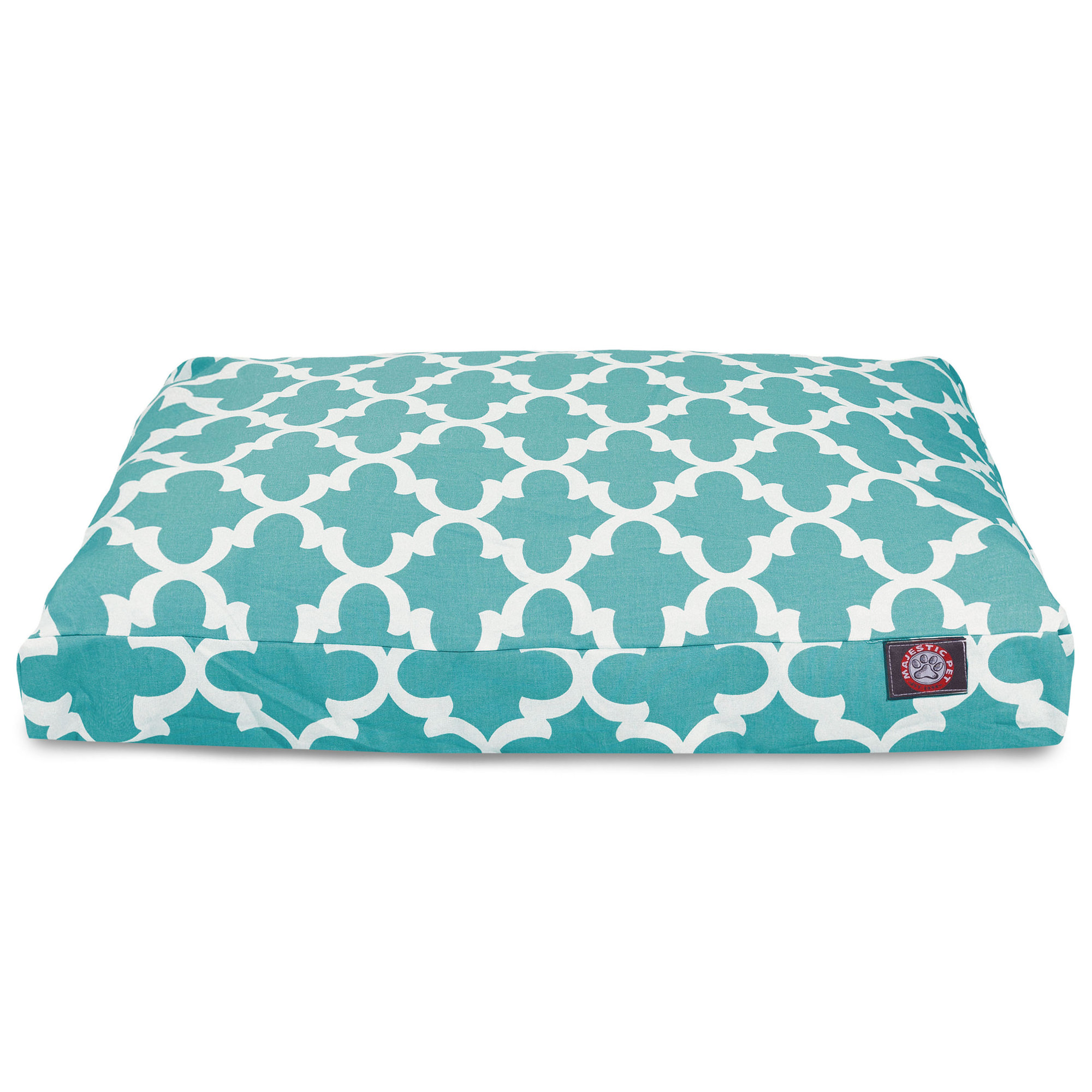 Trellis Geometric Pillow, Teal, Medium (29" W x 36" D x 4" H)