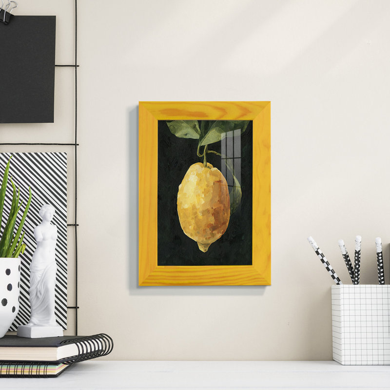 " Dark Lemon I ", 6" H x 4" W x 1" D, Sunflower Yellow
