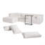 Canapé modulaire Boneless de 112 po - Tissu bouclé infroissable, siège et chaise larges - Comprend une table d'appoint gratuite - sans assemblage, combinaison en L libre-219860970