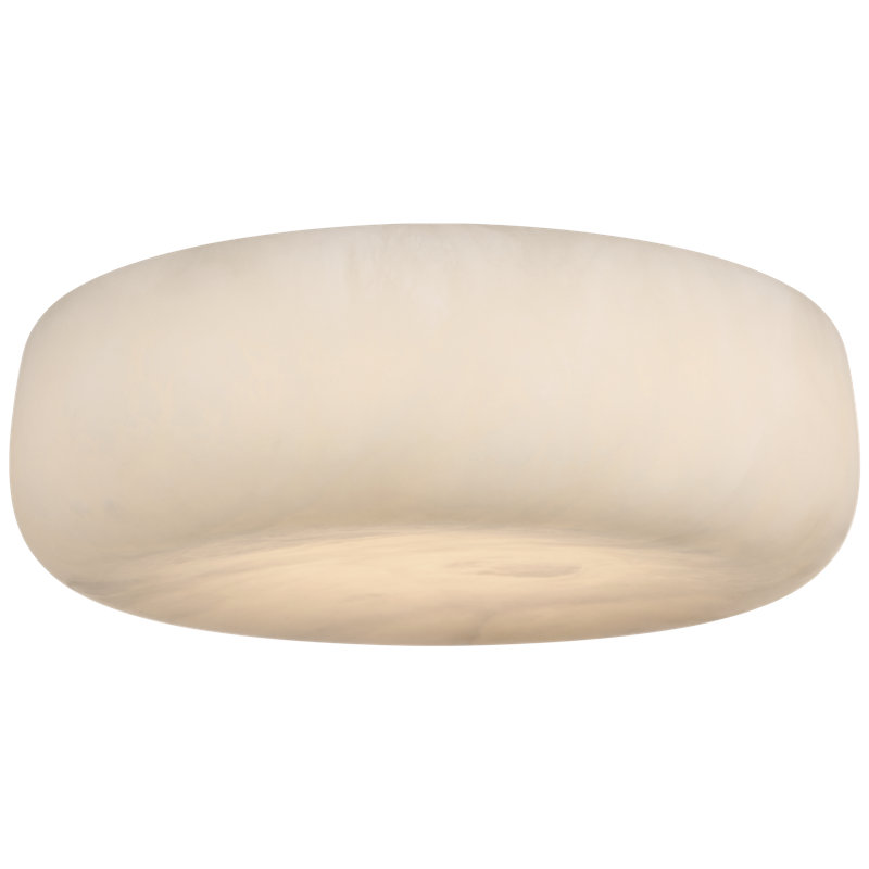 Kelly Wearstler Formosa 17" Flush Mount, Alabaster/Polished Nickel