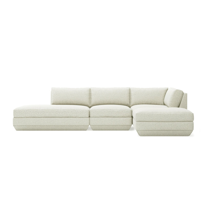 Podium Modular 4 PC Lounge Sectional B, Right Hand Facing, Copenhagen Fossil