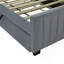 Lit plateforme tapissier avec lit gigogne simple