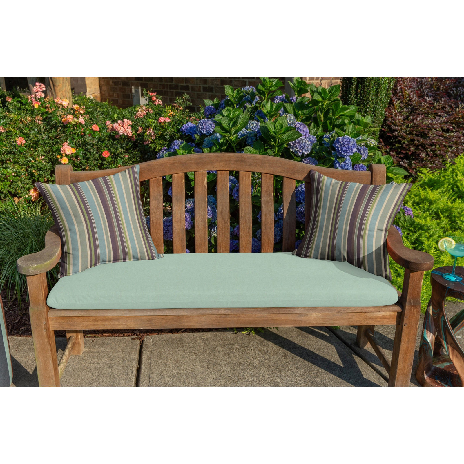  Outdoor Square Pillow Cover & Insert, 18"H x 18"W, Brannon Whisper Sunbrella®