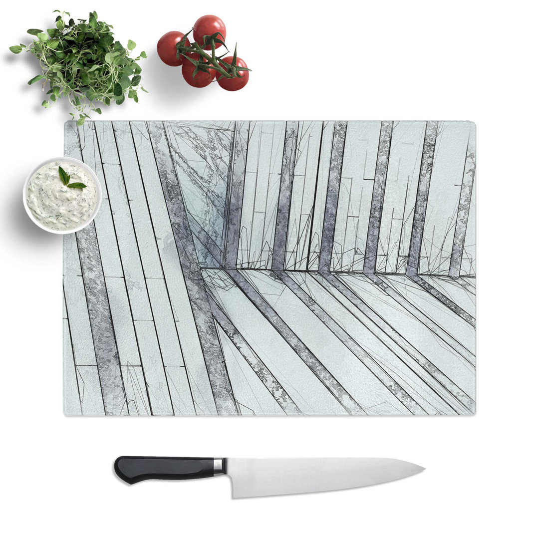Tempered Glass Sketching the Architecture Vol.20 Chopping Board