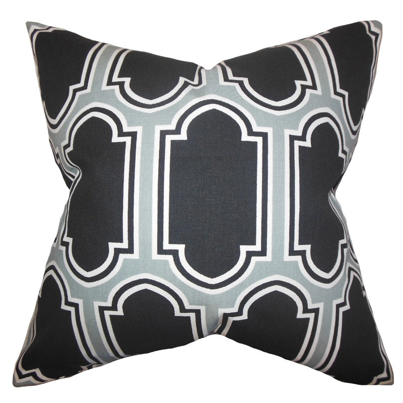 Coussin en coton Kasiani, Jade, 18 po x 18 po, Housse de coussin seulement - sans coussin