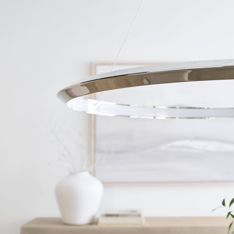 Peter Bristol Encircle 48" Ring Chandelier, Polished Nickel
