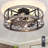 20" Flush Mount Caged Ceiling Fan with Lights and Remote Control-122513624-122513620