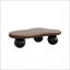 Table basse de 40 pouces en forme de nuage avec 3 pieds sphériques pour le salon, plateau en noyer et pieds noirs, parfaite pour les espaces modernes et élégants-1313703394-1313703397-1313703398