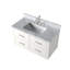 Ensemble de meuble-lavabo simple avec plateau en marbre de Carrare et robinet-1725800996
