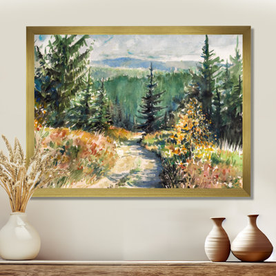 «Little Road in Mountain Landscape», reproduction sur toile