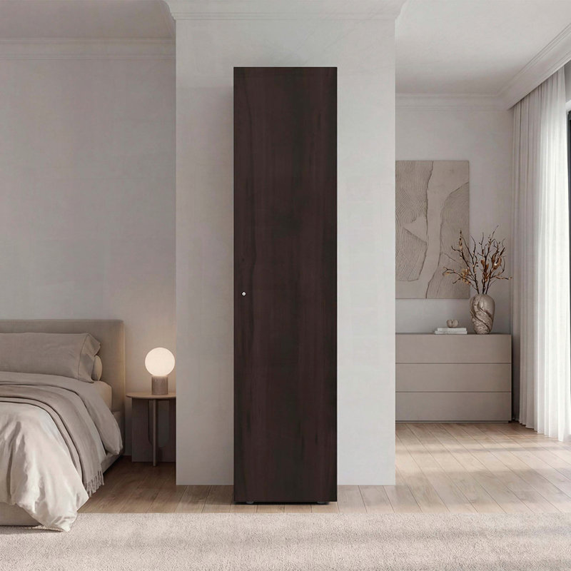 Armoire mince en noyer teinté à 4 tablettes, Walnut
