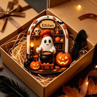 Halloween Decor Halloween Cute Reading Corner Decorative Pendant Acrylic Board