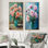 Pivoines, harmonie des pétales dans un vase I - Collection d'art mural floral 2 panneaux
