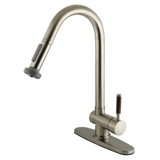 Wilshire Pull Down Single Handle Kitchen Faucet, Brushed Nickel