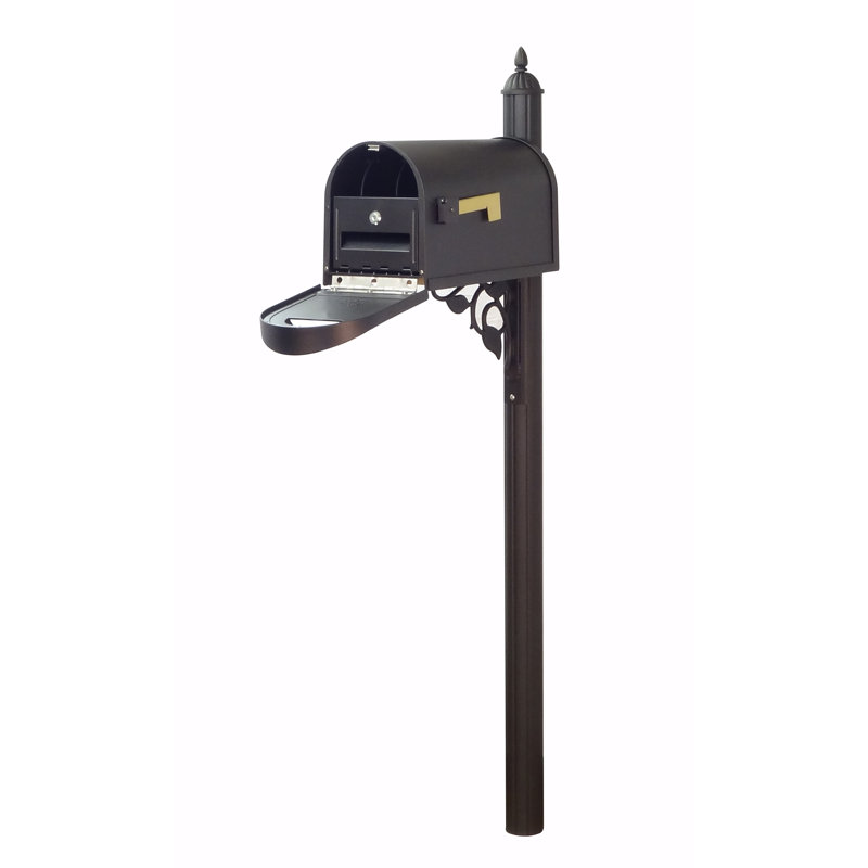 Classic Aluminum Post Mounted Post Box