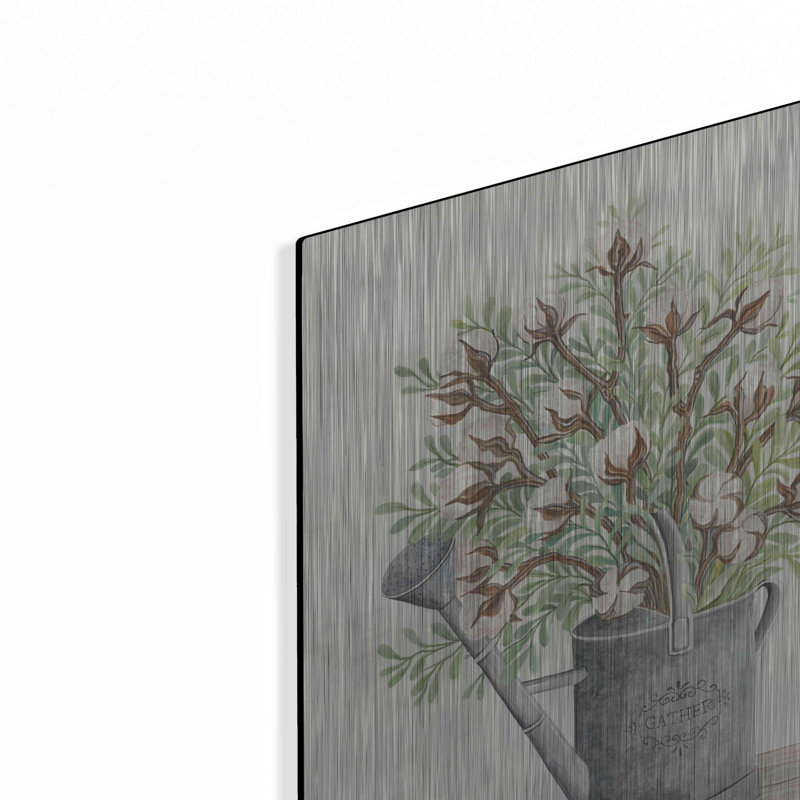 «Gather Together Cotton Bouquet» par Cindy Jacobs, art mural en métal, H 16 po x l 12 po