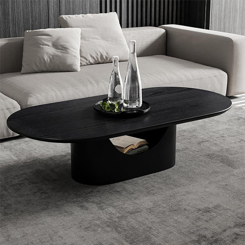 Table basse luxueuse haut de gamme, Noir, noir, noir, noir, H 16,5 po x L 51,2 po x l 23,6 po