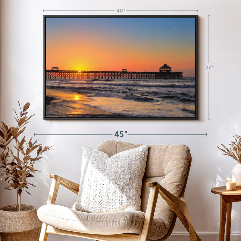 «Folly Beach», reproduction sur toile, H 27 po x l 40 po