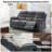 Reclining Sofa Set 3 Seater Couch Recliner, Velvet Wall Hugger Recliner Sofas for Living Room, RV, Home Theater Seating-Gray-1669310012