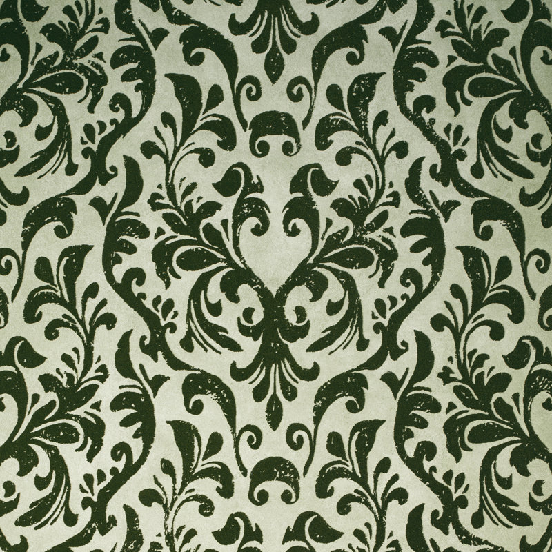 Mayfair Flocked Damask 10.05m x 53cm Wallpaper Rolll, Sage Green